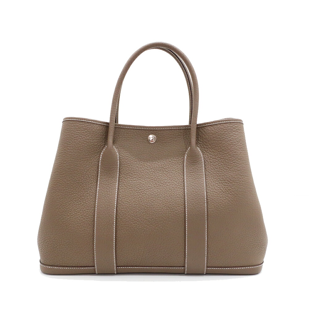 【天白】【HERMES】エルメス ガーデンパーティ 36 PM エトゥープ D刻印 2019年頃製造 ネゴンダ ハンドバッグ トートバッグ レディース【中古】｜質ウエダ 311,850円