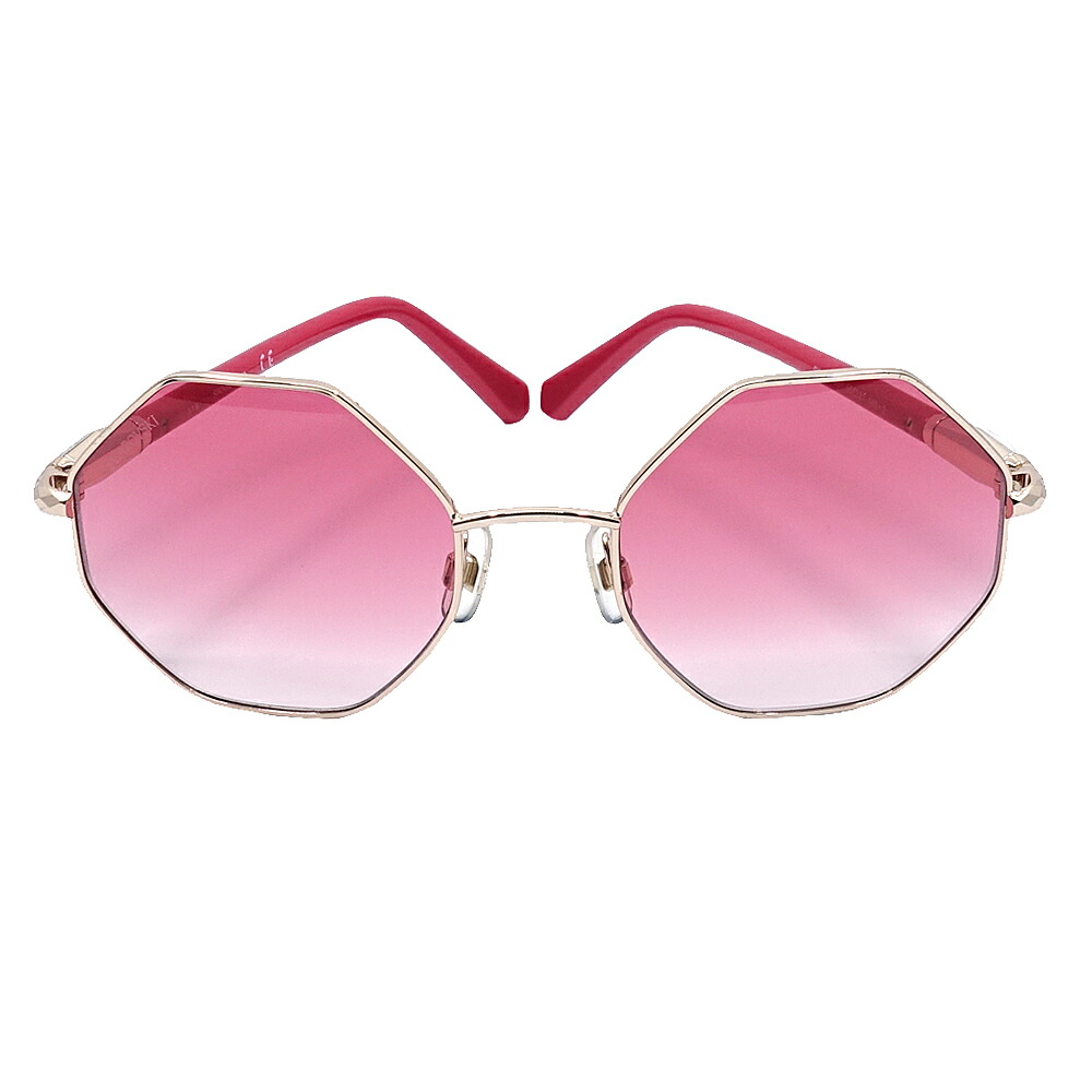 【名東】【SWAROVSKI】スワロフスキー サングラス SK259 28T 赤系カラー プラスチック/メタル 55□21 140 PGカラー 女性 レディース ファッション メガネケース付き【中古】｜質ウエダ