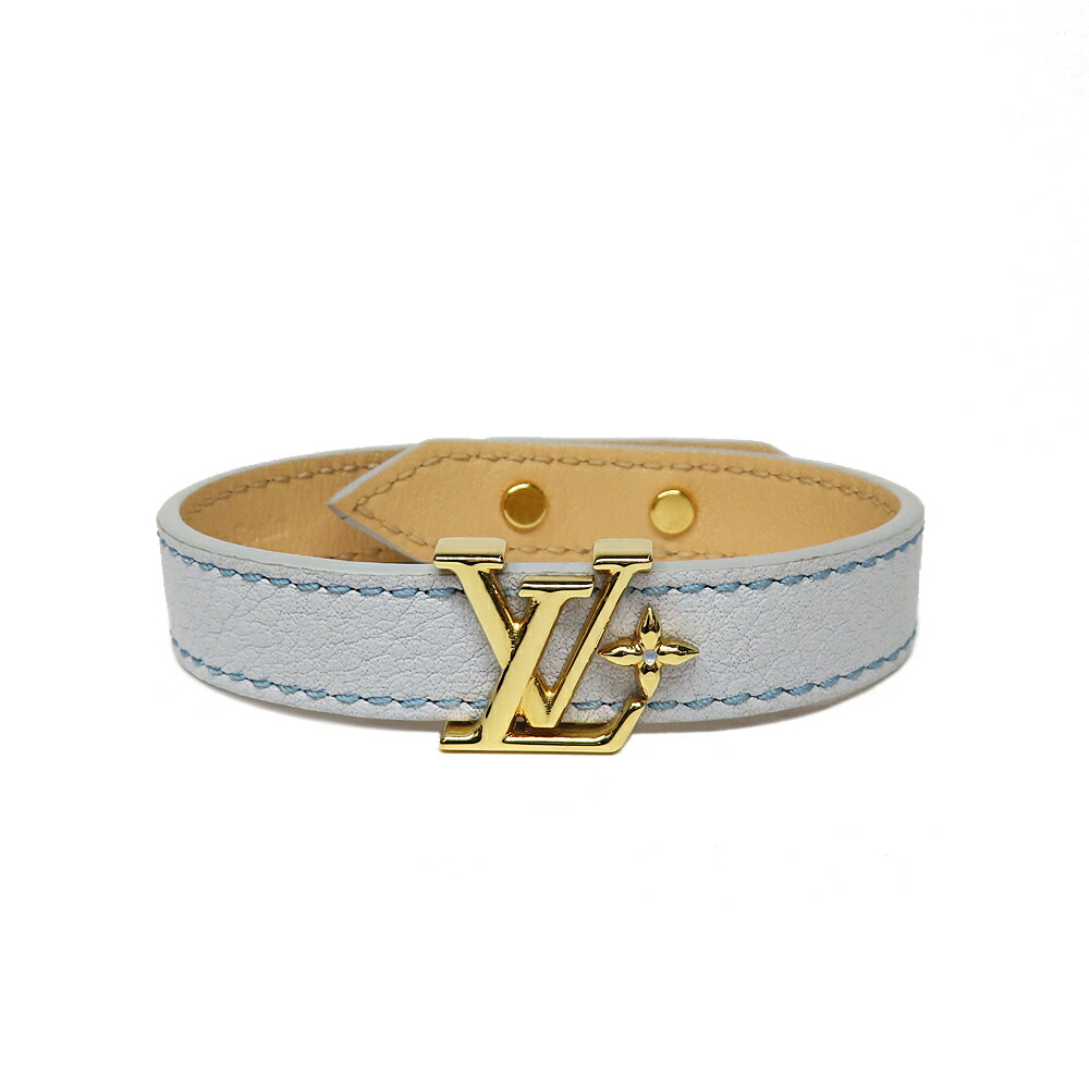【名古屋】【LOUIS VUITTON】ルイヴィトン LVアイコニック バングル ＃17 M8104 ブルーオランプ ゴールド金具【中古】