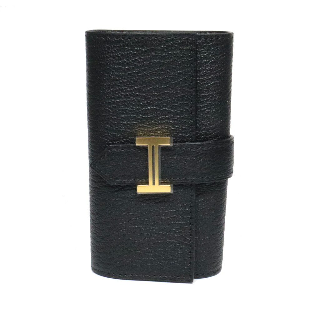 【名古屋】【HERMES】エルメス ベアン 4連キーケース シェブルミゾル ブラック ゴールド金具 ユニセックス 小物 男女【新品】【未使用】【中古】