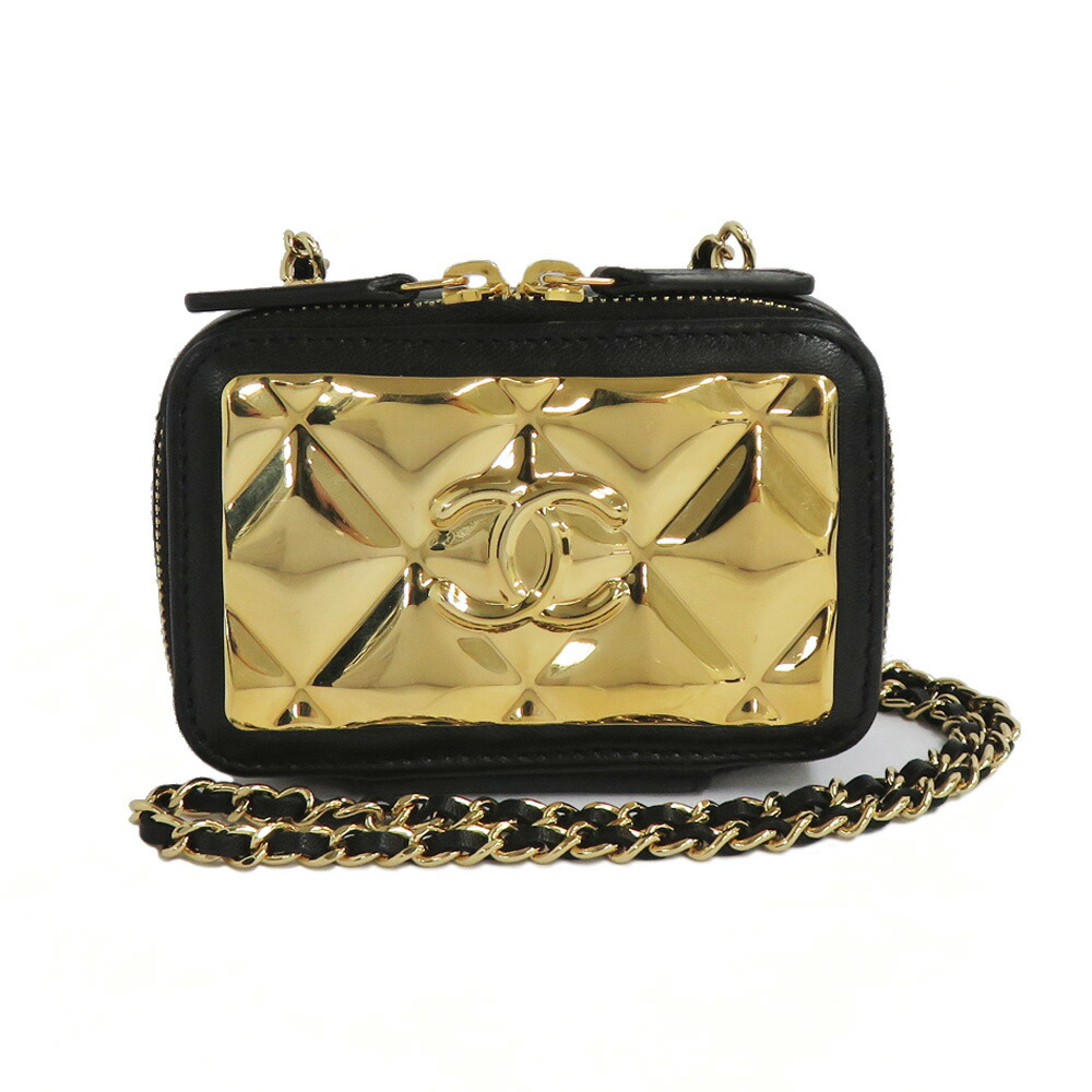 【エレガント♪】CHANEL ヴァニティバッグ ロゴプレート国内発送 CHANEL シャネル 縦型スモールバニティ チェーンショダーバッグ
