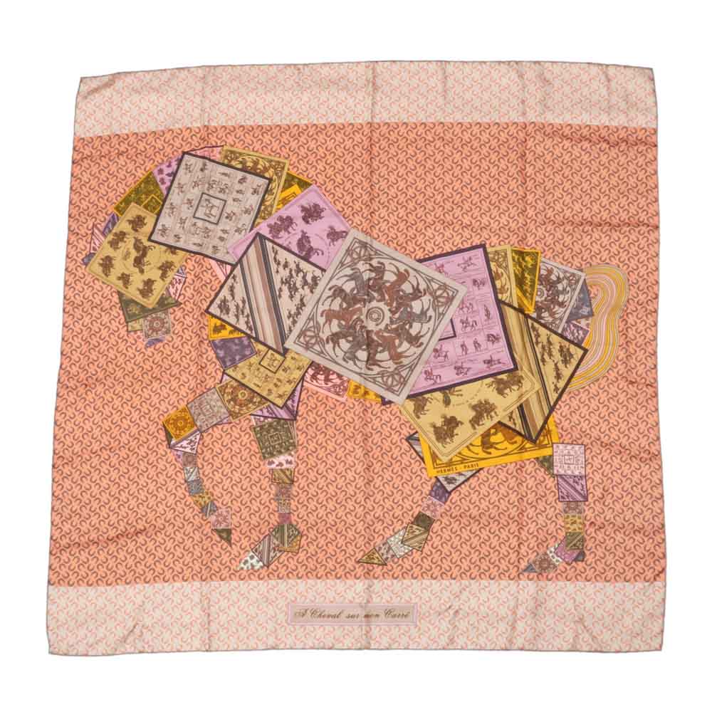 【HERMES】エルメス　スカーフ　シルク100%　アンリ・ドリニー Vintage HERMES Silk Scarf / エルメス・シルクスカーフ(Eperon