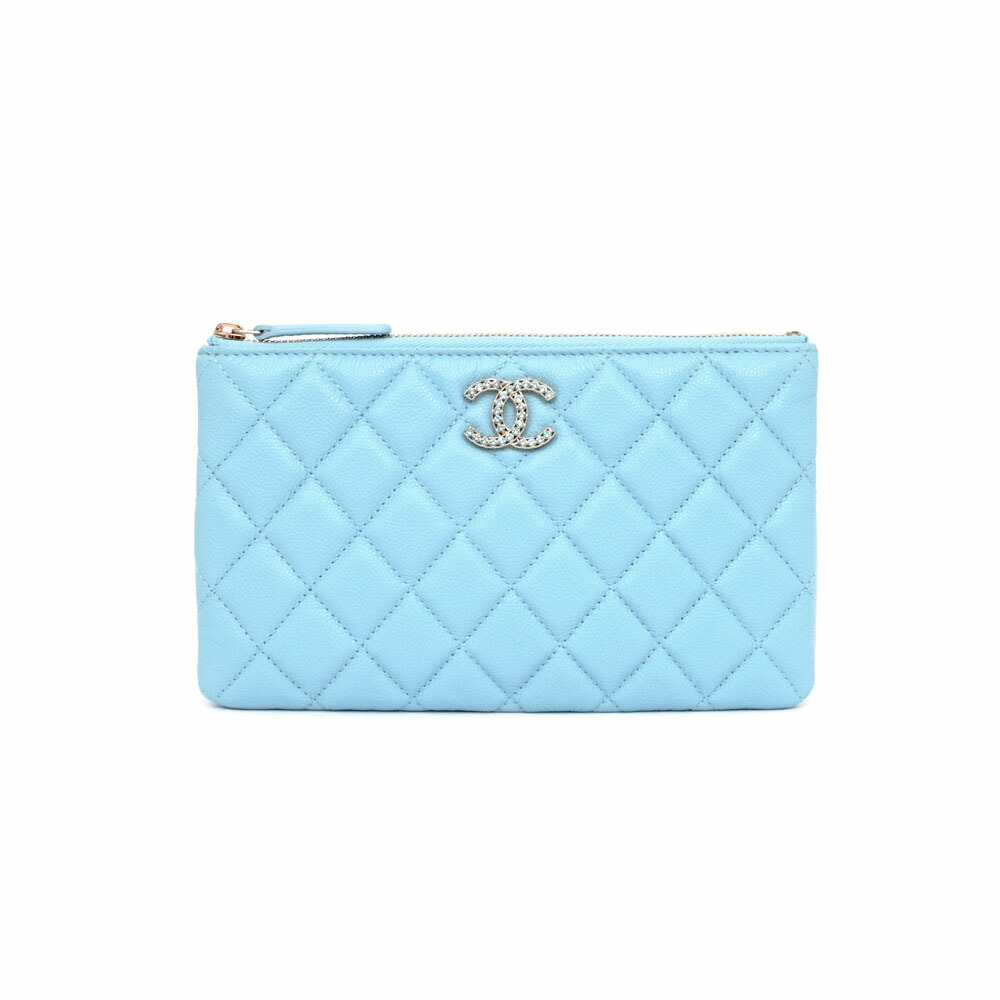 【最大限度４万円割り引き引き換え証】【名東】【CHANEL】シャネル 木目細か車寄せ マトラッセ 点火装置青色 水色系 GD金具 キャビア素はだ 生産ライン石ころ【中古】