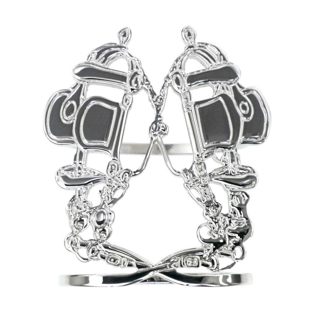 新品 エルメス HERMES スカーフリング ブリッドドゥガラ シルバー エルメス Hermes HERMES スカーフリング ブリッドドゥガラ BRIDES de