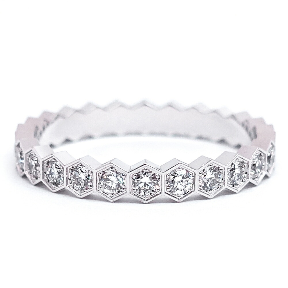 【最大３万円OFFクーポン】【栄】【CHAUMET】ショーメ K18WG ビーマイラブ フルエタニティ ダイヤモンド リング 指輪 ハニカム ジュエリー レディース 081891【中古】