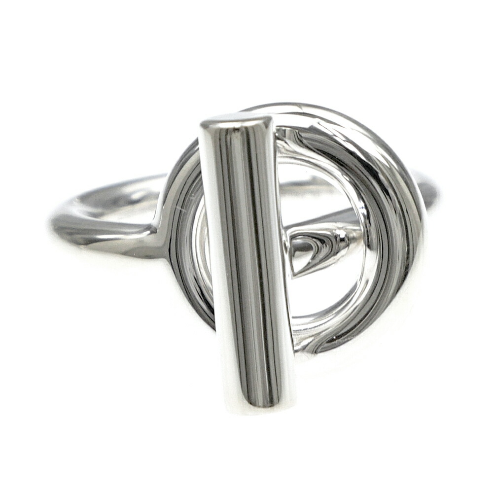 楽天市場】エルメス Hロゴ #52 リング・指輪 シルバー/K18YG