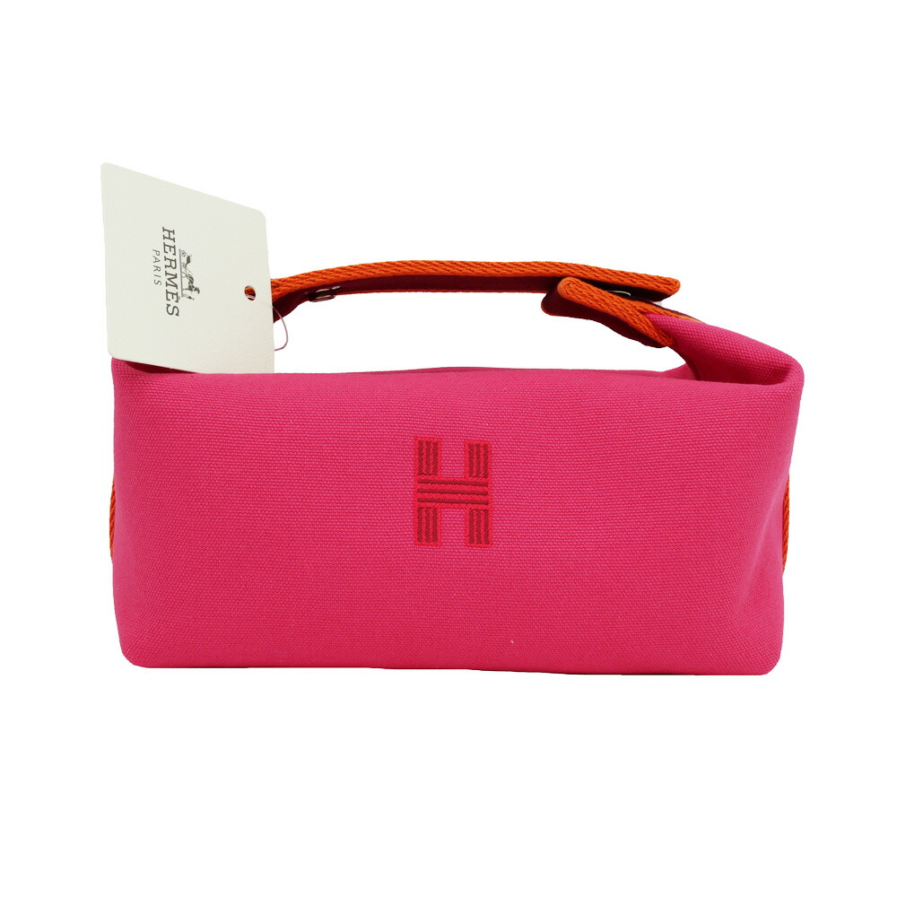 【最大限度４万円割り引き引き換え証】【名東】【HERMES】エルメス ブリッドアブラックPM ハンドバック 車寄せ ハイビスカス サクラ色【新品】【未当て嵌める】【中古】