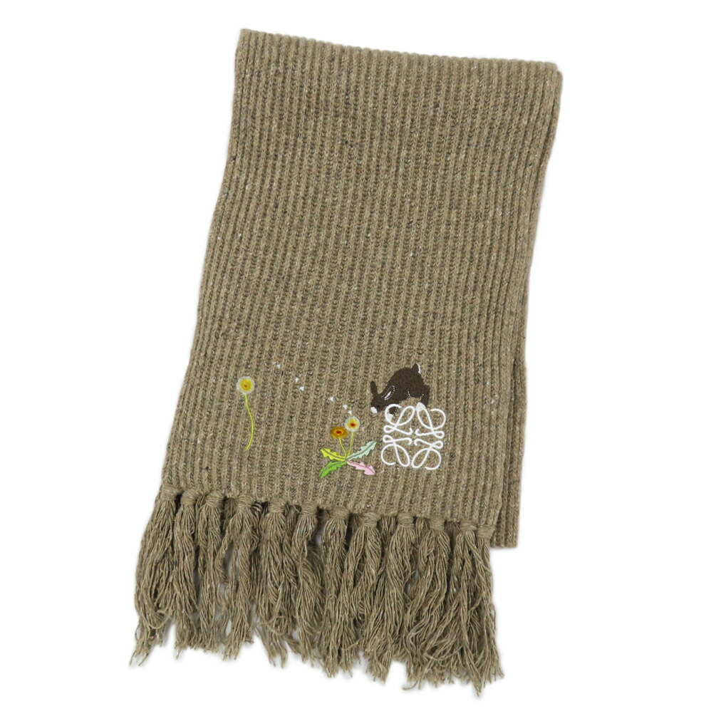 【新品未使用】LOEWE x Suna Fujita マフラー ウサギ刺繍 LOEWE × Suna Fujita ロエベ スナ・フジタ コラボ マフラー
