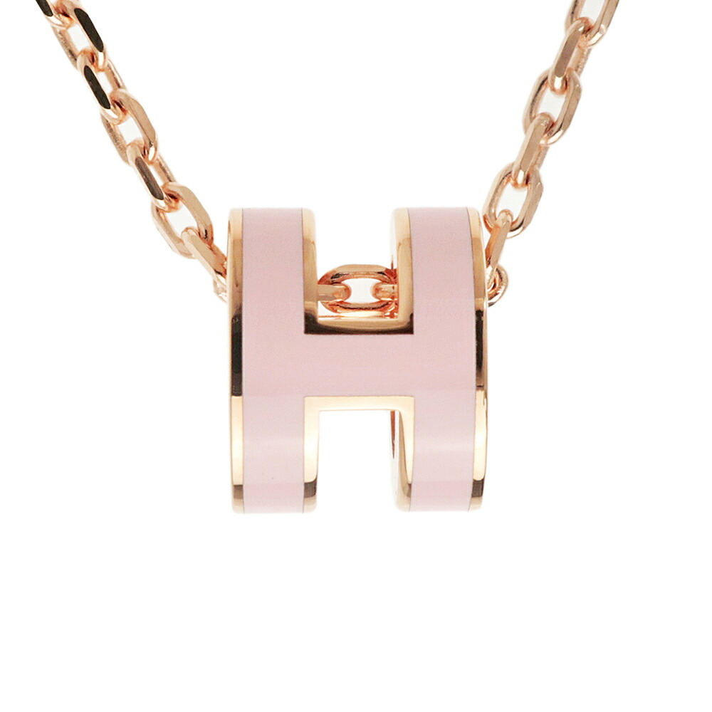 す*マ様 【ほぼ未使用】HERMES エルメスポップH ネックレスマロングラッセ HERMES エルメス ポップアッシュ ペンダント ネックレス H