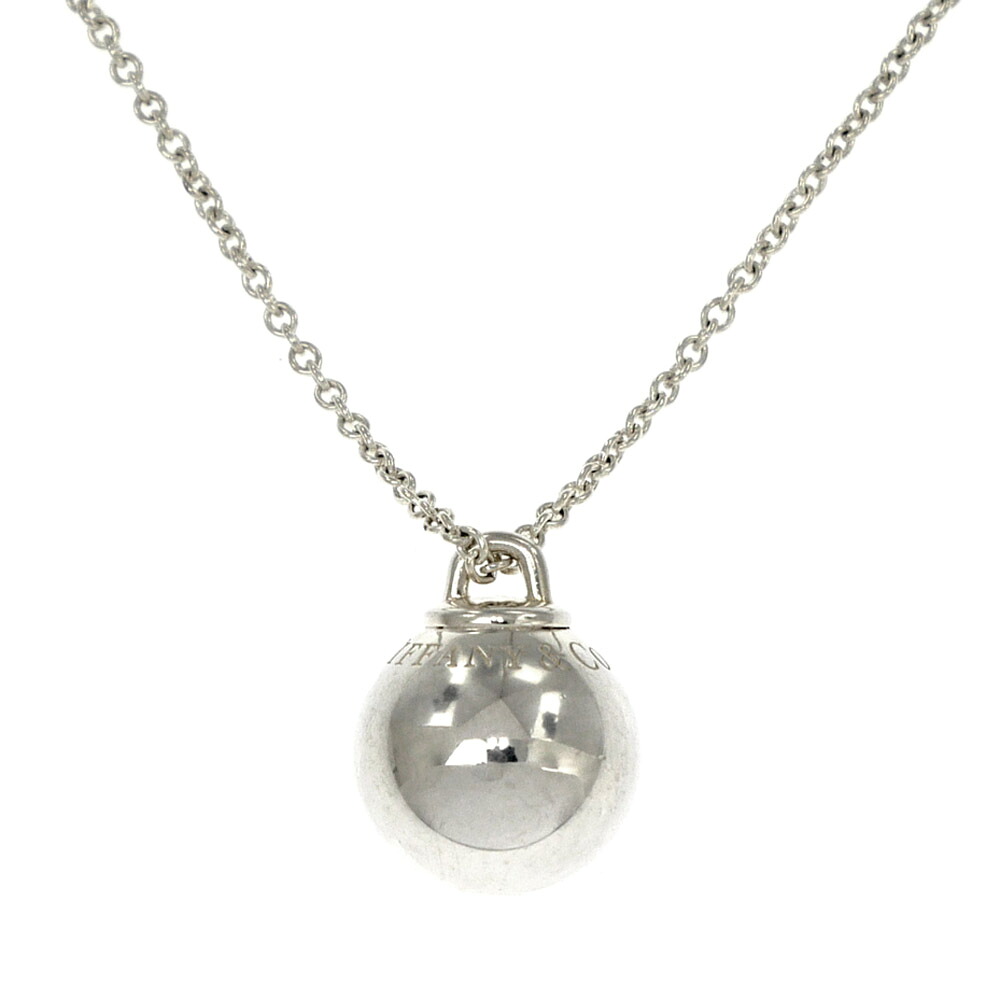 【名東】【TIFFANY】ティファニー ネックレス ハードウェアボールペンダント Ag925 シルバー 50.8cm 6.3g ジュエリー【中古】
