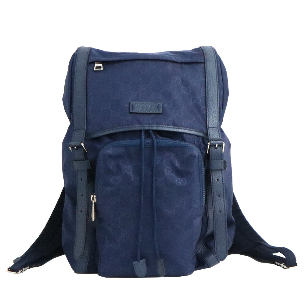 美品✨GUCCI✨リュック　バックパック　ナイロン　レザー　ロゴチャーム　黒 ジャンボ GG ミディアム バックパックブラック GGレザー | GUCCI公式