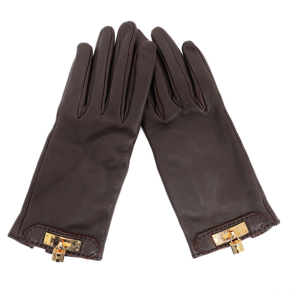 楽天市場】中古 エルメス 手袋 レザーグローブ ケリー金具 AB