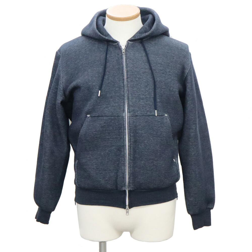 [Nagoya] [FUMITO GANRYU] Fumito Ganryu Hoody Zip Up Hoodie Split Logo FU5-CU-01 Denim Tone No. 1 Mens Apparel Fashion [Used]