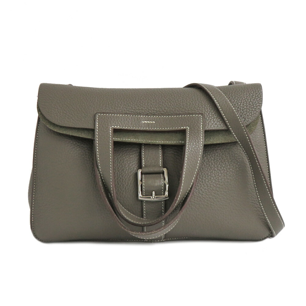 【最大３万円OFFクーポン】【名古屋】【HERMES】エルメス アルザン31 トリヨンクレマンス エタン シルバー金具 □R 2014年製造 グレー系 5way ハンドバッグ ショルダーバッグ クロスボディ レディース【中古】