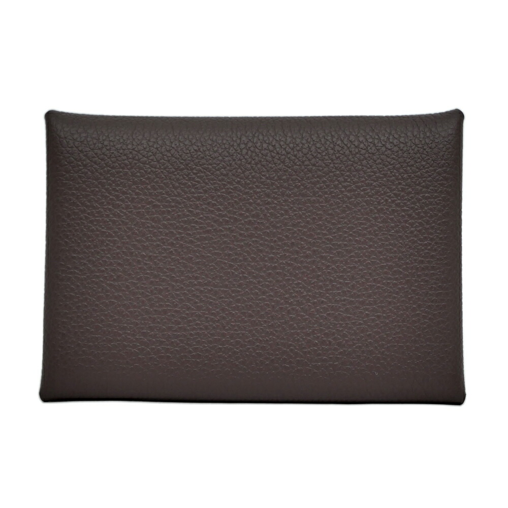 【名東】【HERMES】エルメス カルヴィデュオ モカ コインケース付カードケース 小銭入有 K刻印 シェーブル 【新品】【未使用】 58,800円