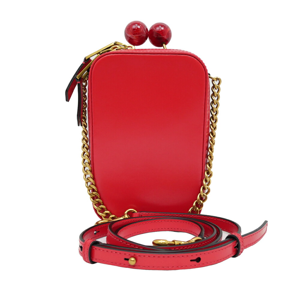 【最大限度４万円銀行割引クーポン券】【名東】【MARC JACOBS】マークジェイコブス ザ ヴァニティ 御手々 ショルダーバッグ なめし革 赤いこと 赤いこと M0015417-606 レディース 余分の物【新品負けず劣らず】【中古】