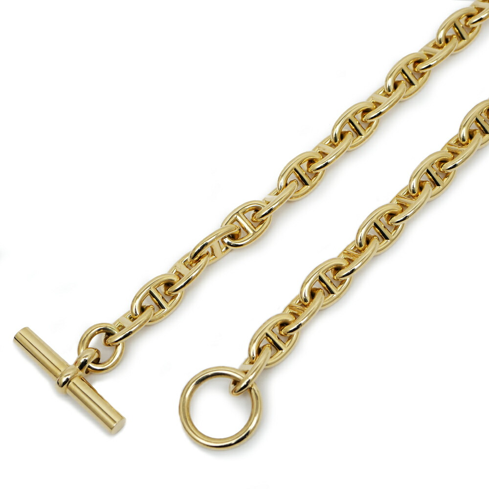 新品未使用Hermès リング型ネックレス ブラウン/ゴールド エルメス(HERMES)のアクセサリーをオンラインで買うなら