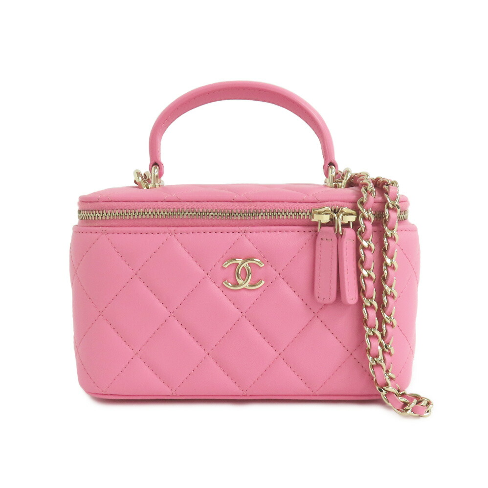【エレガント♪】CHANEL ヴァニティバッグ ロゴプレート国内発送 CHANEL シャネル 縦型スモールバニティ チェーンショダーバッグ