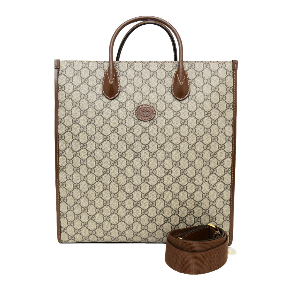 【最大限度４万円割り引き引き換え証】【名東】【GUCCI】グッチ トートバッグ インターロッキングG 2WAY お手々 赤銅色 赤銅色 肩部 なめし革 674155 レディース メンズ【新品負けず劣らず】【中古】