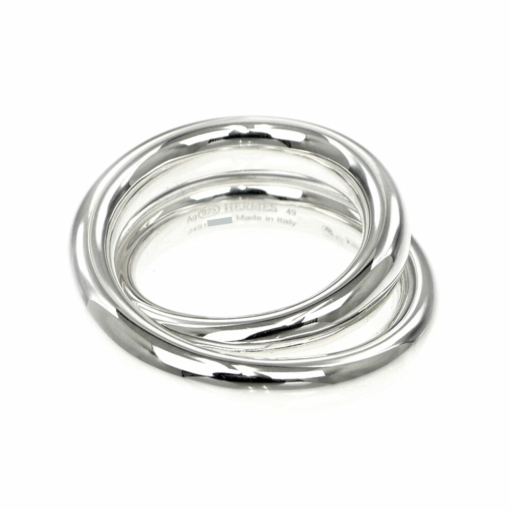 【名東】【HERMES】エルメス シェーヌダンクル リング ヴェルテージュ サイズ49 AG925 シルバー アクセサリー 指輪 小物 【未使用】【中古】