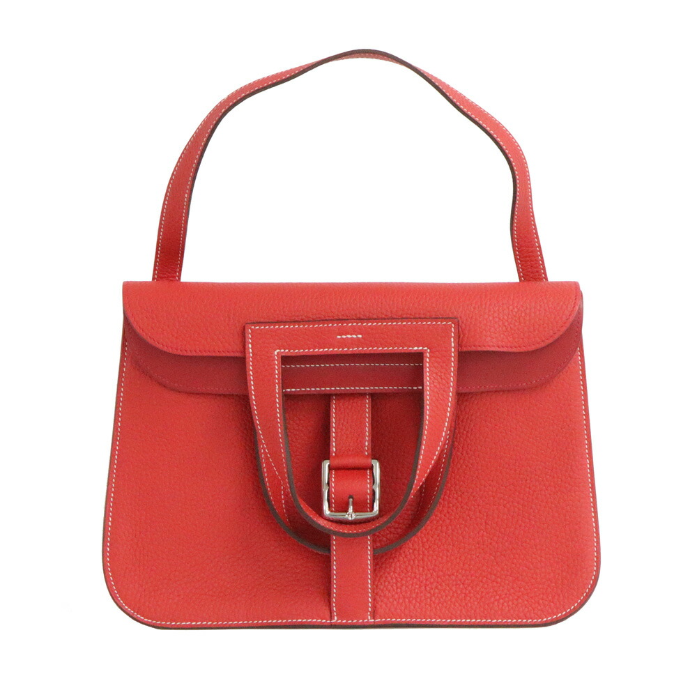 【最大限度４万円割り引き引き換え証】【名古屋】【HERMES】エルメス アルザン31 トリヨンクレマンス 頬べに赤ナス/ヴァーミリオン しろがね色金具 X目じるし 2016年生み出すこと 5WAYハンドバック 肩部 レディース【中古】