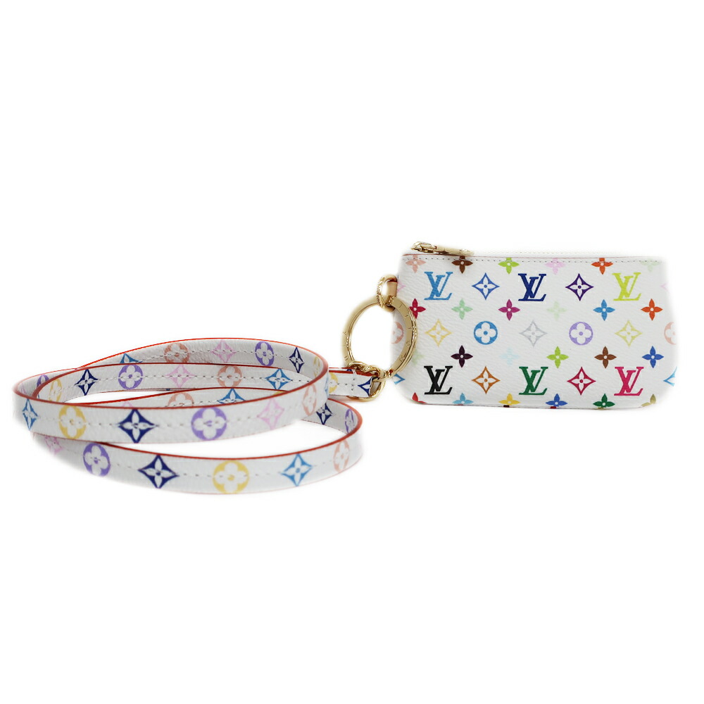 【最大3万円クーポン 5/1 0:00】【天白】【LOUIS VUITTON】ルイヴィトン フォンホルダー LV×TM 村上隆コラボ M14099 ストラップ モノグラム ホワイト マルチカラー 財布 ポーチ 小物 レディース その他【中古】