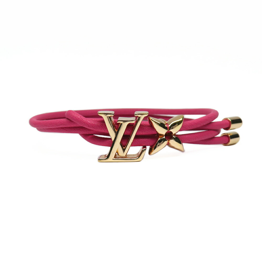 【名古屋】【LOUIS VUITTON】ルイヴィトン ブレスレット・LV ブルーム M8625Z モノグラム・フラワー ブーケンビリア ゴールドメタル レザー ダブルストラップ アクセサリー 小物 レディース【中古】
