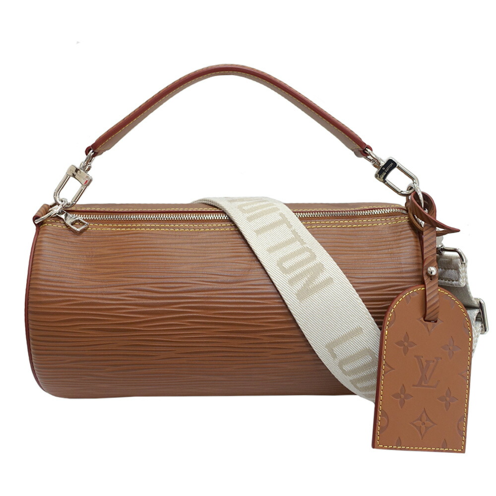 【栄】【LOUIS VUITTON】ルイヴィトン ソフト・ポロションMM M23092 2WAYバッグ エピXL レザー ブラウン系 シルバー金具 レディース 女性 ハンド/ショルダーストラップ 保存用布袋【中古】