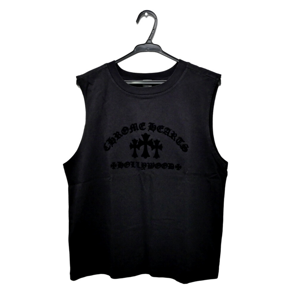 激レア！廃盤品 ラインストーン クロムハーツ タンクトップ CHROME HEARTS クロムハーツ（原本無） CHクロス ラインストーン