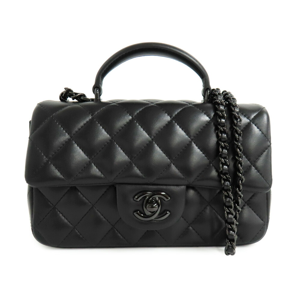 楽天市場】美品 シャネル CHANEL マトラッセ トップハンドル ミニ