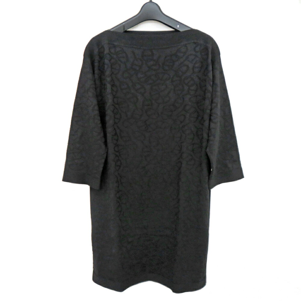 エルメス HERMES ルメール期 ウエストリボンニット ワンピース ドレス 超美品 エルメス HERMES ルメール期 ウール 100% ウエストリボン