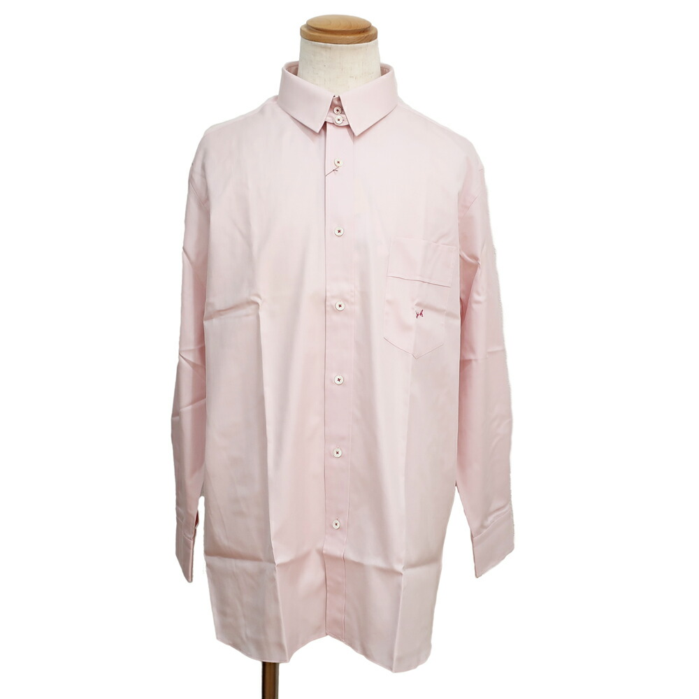 【お洒落♪】HERMES ダブルフロントシャツ Hermès Effet Kaleidoscope Finesse Maxi Cropped T-Shirt Rose