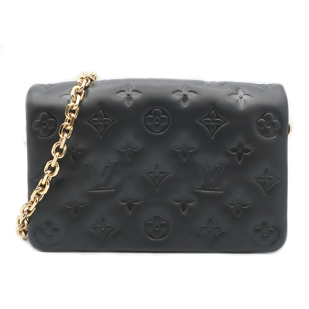 【天白】【LOUIS VUITTON】ルイヴィトン ポシェットクッサン ショルダーバッグ M82116 モノグラム 黒いこと ゴールド金具 子ヒツジなめし革 レディース 鞄【中古】 バッグ・小物・ブランド雑貨-メンズバッグ