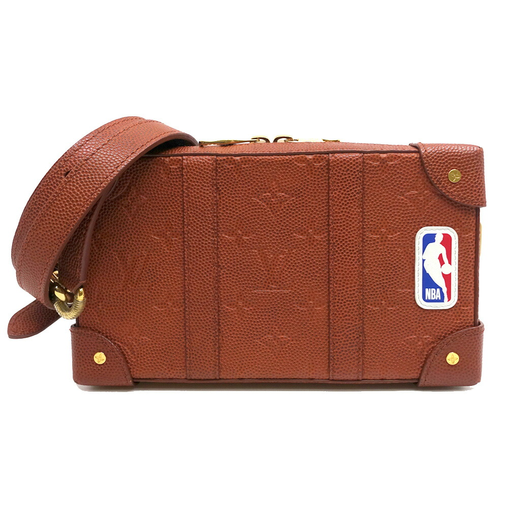 【最大３万円OFFクーポン】【栄】【LOUIS VUITTON】ルイヴィトン ソフトトランク LV X NBA M80549 ボール・グレインレザー ブラウン GD金具 ショルダーバッグ メンズ 男性 本体のみ【中古】