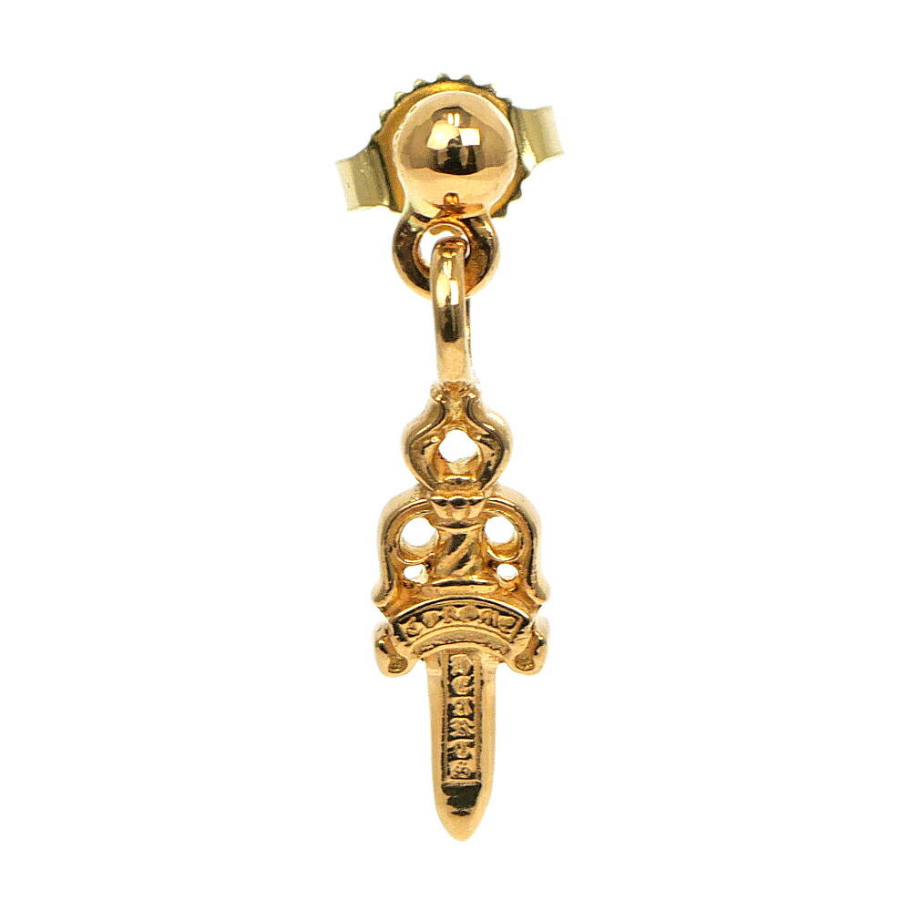 クロムハーツ 22k ドロップピアス ダガー CHROME HEARTS クロムハーツ ダガー 22K ゴールド フープ ドロップ ピアス