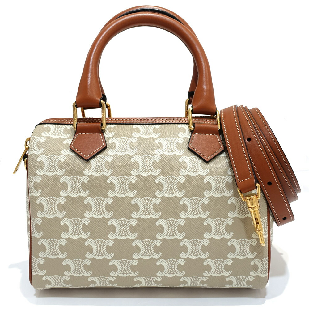 CELINE ブラウン ドットパターン バッグ セリーヌ ブラウン ドットパターン レザー ショルダーバッグ