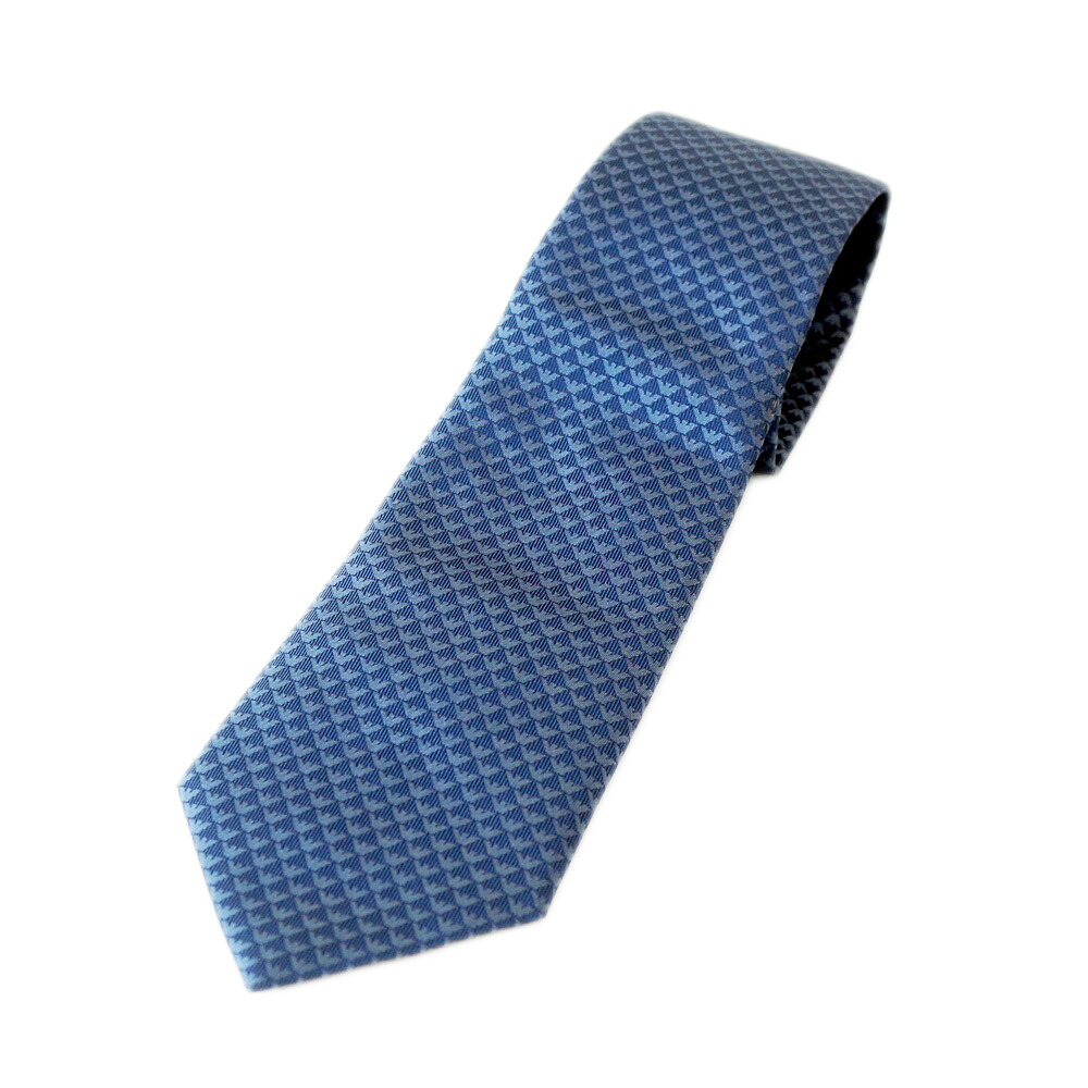 【栄】【セール ~11/7】【EMPORIO ARMANI】エンポリオアルマーニ 340182 ロゴ ネクタイ シルク100% ネイビー ブルー 青 大剣幅約8.5cm 小物 その他 本体品のみ【中古】