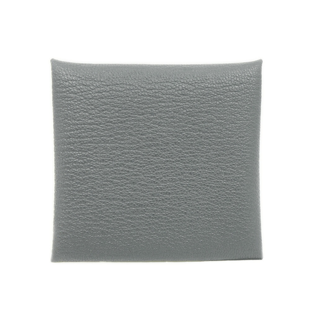 【栄】【セール ~11/7】【HERMES】エルメス 041054CK バスティア BASTIA 小銭入れ コインケース 財布 グリミスティ ダークグレー W刻印 2024年製造 SV金具 レザー 箱【新品】【未使用】【中古】
