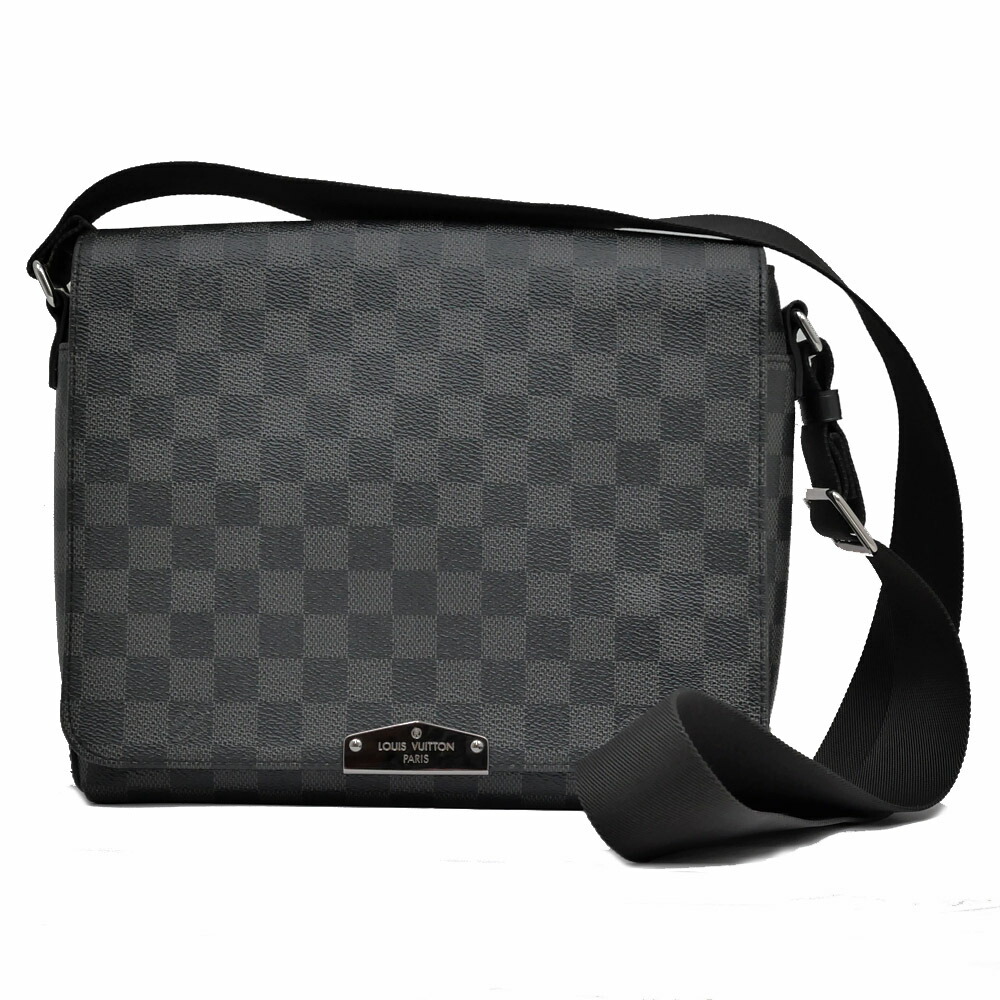 【最大３万円OFFクーポン】【名東】【LOUIS VUITTON】ルイヴィトン ダミエグラフィット ディストリクトPM NV2 N40349 斜め掛け ショルダーバッグ メッセンジャーバッグ ブラック グレー RFID メンズ【中古】