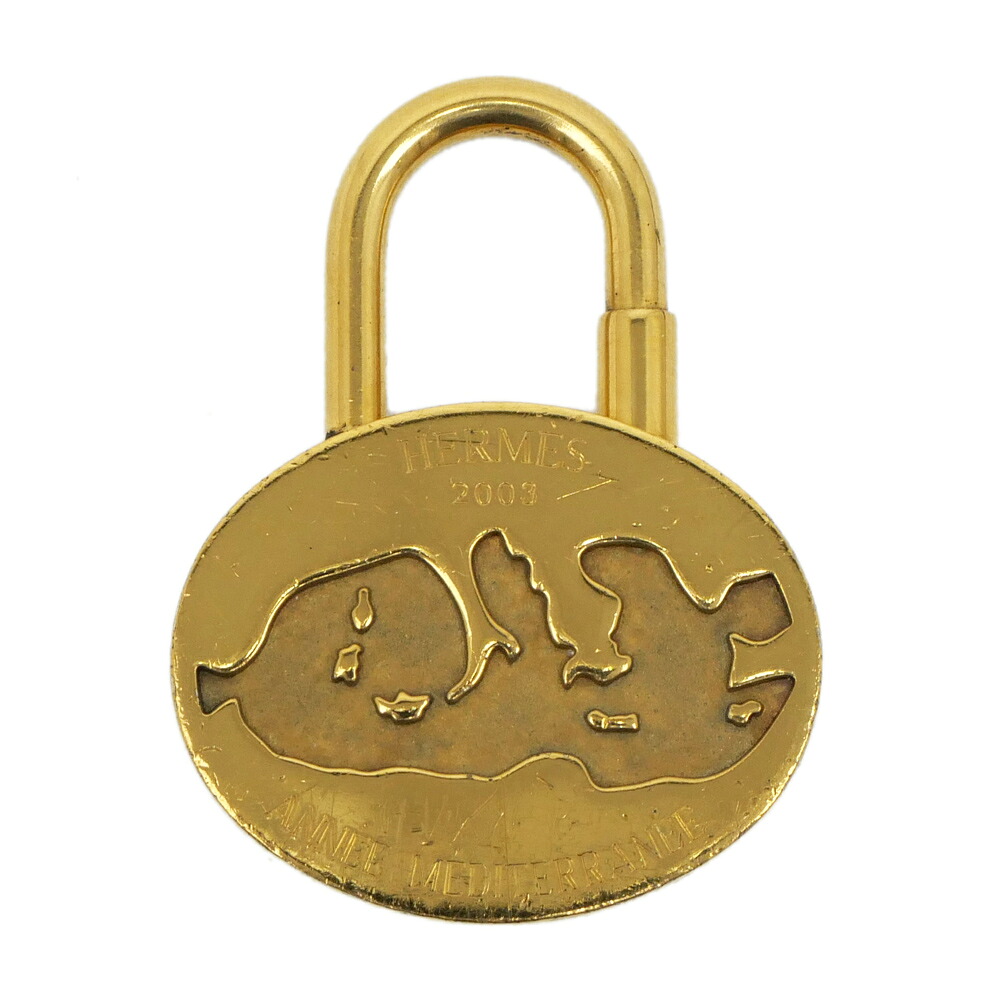 【名東】【HERMES】エルメス カデナ 地中海 2003年限定 ゴールド ANNEE MEDITERRANEE チャーム 小物【中古】 15,048円