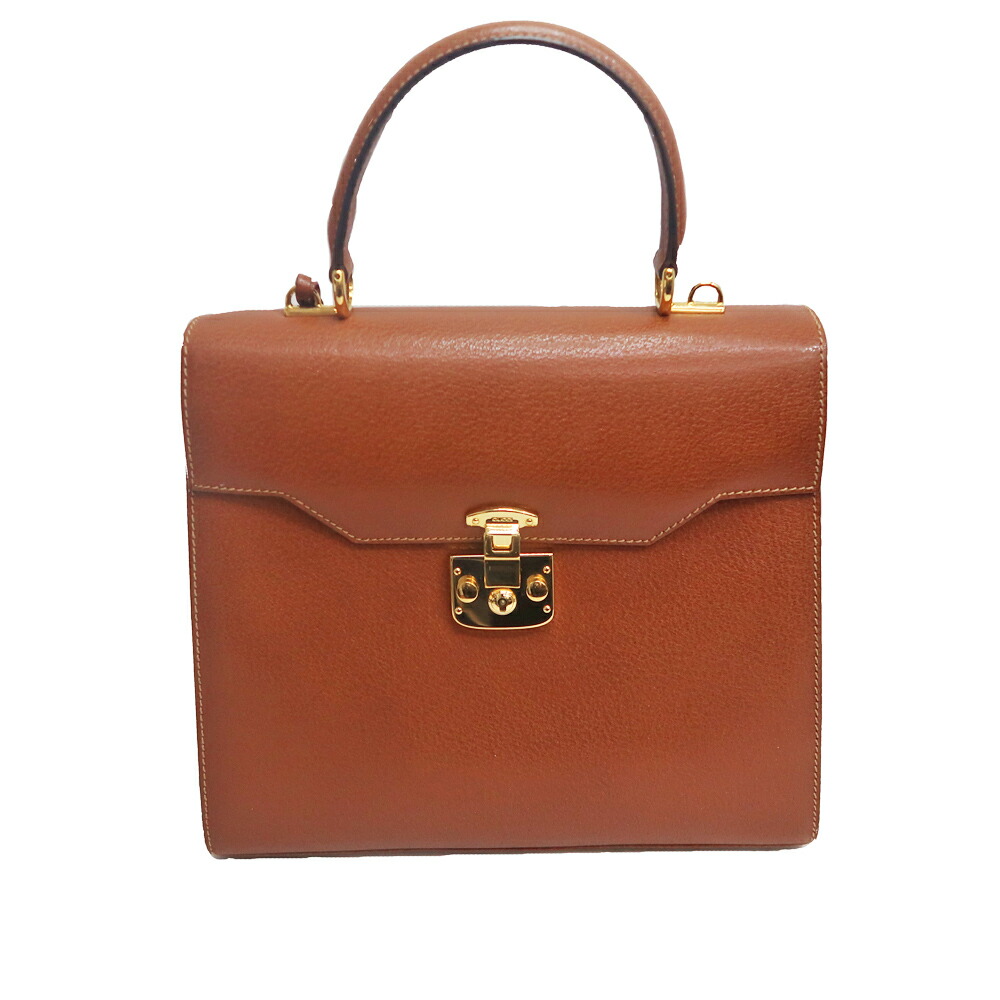 【最大限度３万円銀行割引クーポン券】【名東】【GUCCI】グッチ 成人女性鍵を掛ける BR ハンドバック 赤銅色系 000.110.0192 レディース メンズ【中古】
