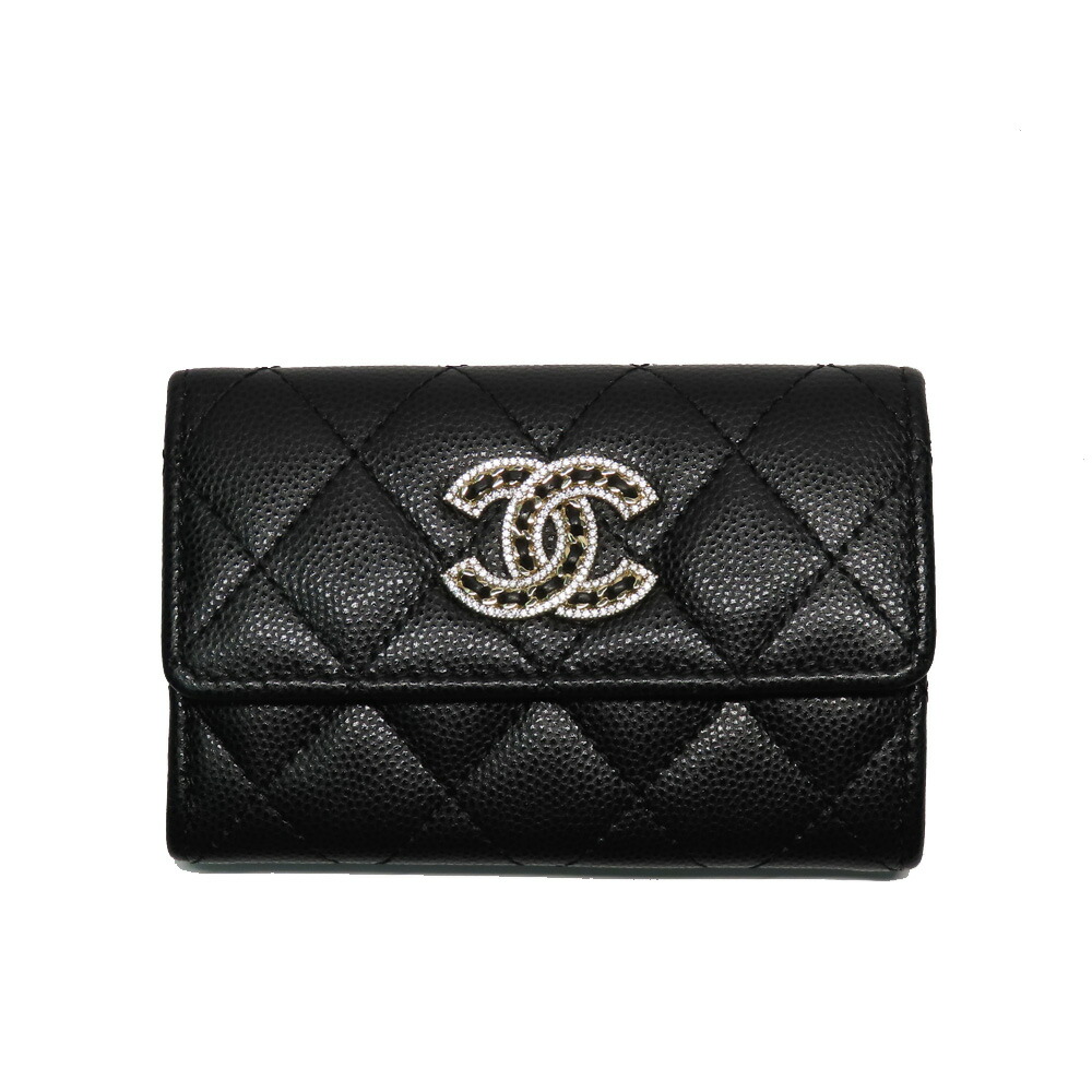 値下げ交渉承ります。CHANEL ブラックレザー マネークリップ 楽天市場】シャネル【CHANEL】マネークリップ クラシック ココ