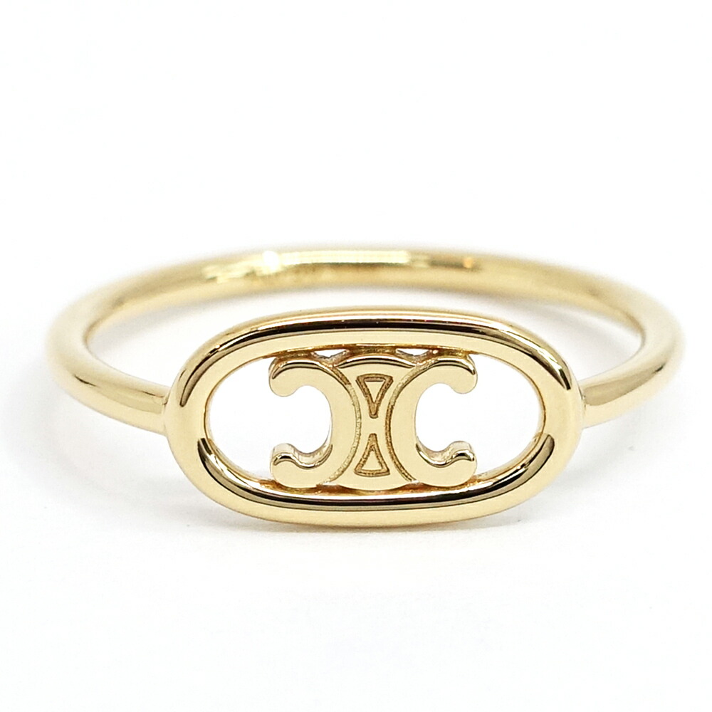 ◇セリーヌ◇新品仕上済 トリオンフ リング ゴールド ブラス リング 指輪 50 ◇セリーヌ◇新品仕上済 トリオンフ リング ゴールド ブラス