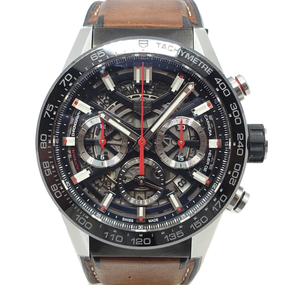 【栄】【TAG HEUER】タグホイヤー カレラ キャリバーホイヤー02クロノ 43mm CBG2010.FT6144 メンズ 腕時計【中古】