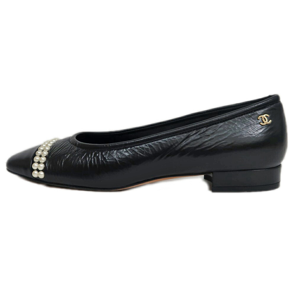 シャネル CHANEL パンプス　スリングバック　ブラック　38サイズ CHANEL 未使用品△CHANEL シャネル G45689 ココマーク リボン