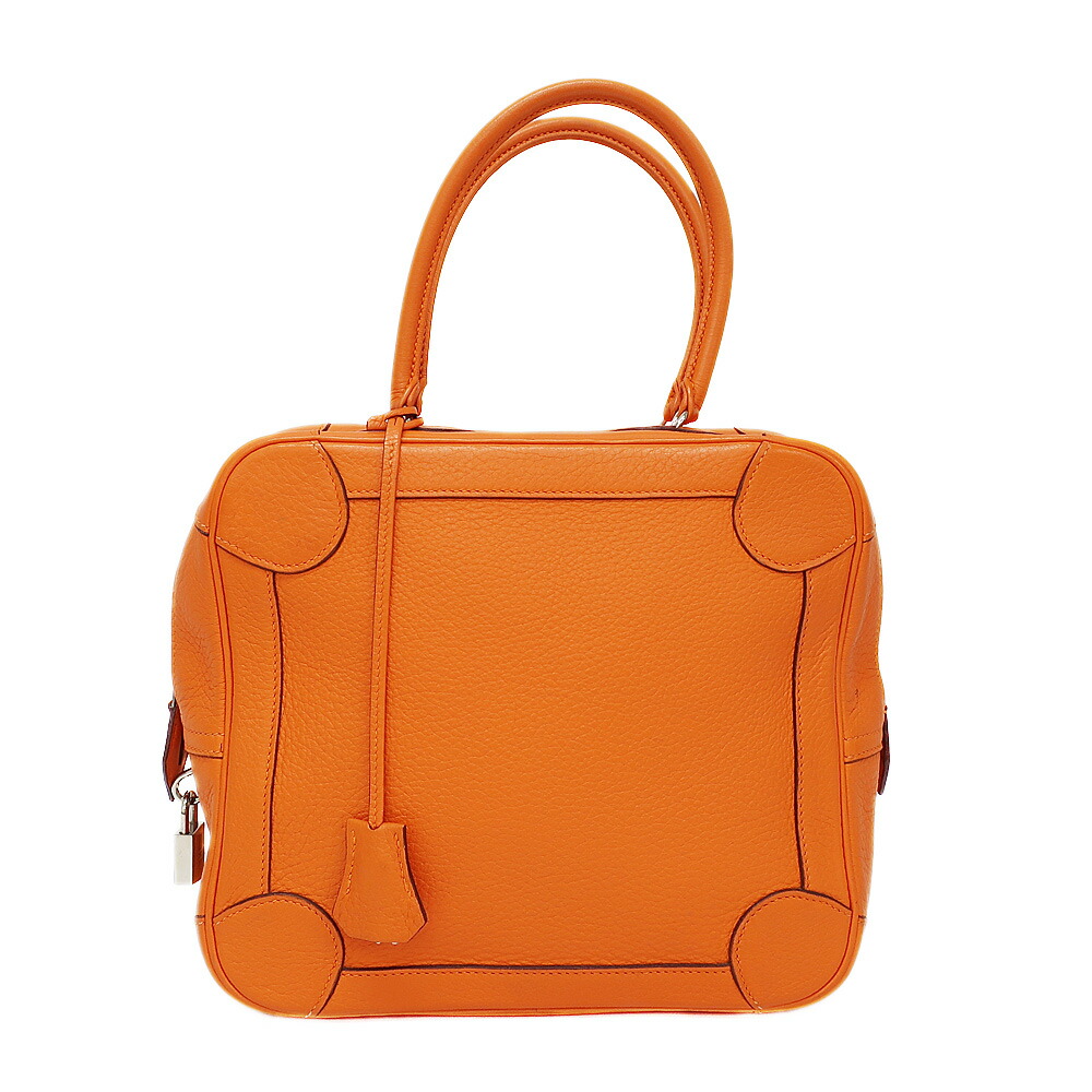 【最大3万円クーポン 5/1 0:00】【天白】【HERMES】エルメス オムニバス ハンドバッグ オレンジ □H刻印 2004年頃製造 トリヨンクレマンス 鞄 レディース【中古】