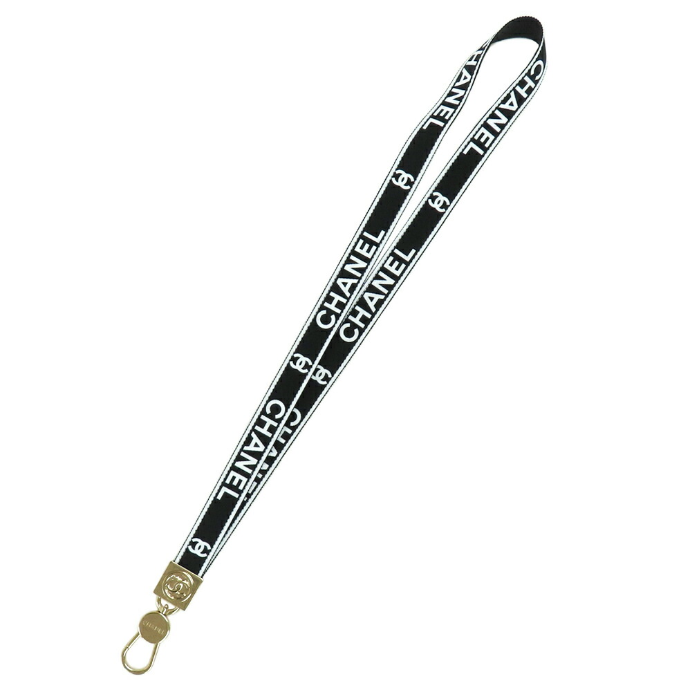 楽天市場】CHANEL シャネル ネックストラップ ロゴ ナイロン