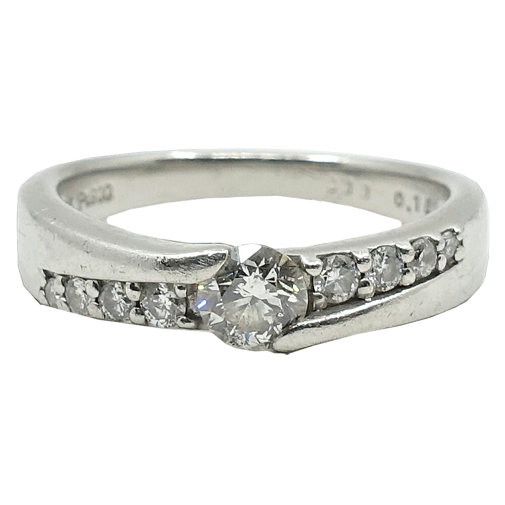 【栄】【JEWELRY】ジュエリー リング 指輪 ダイヤモンド0.33ct/0.15ct 約12号サイズ Pt900 プラチナ 約5.7g 女性 レディース 超音波洗浄済 アクセサリー 本体のみ【中古】
