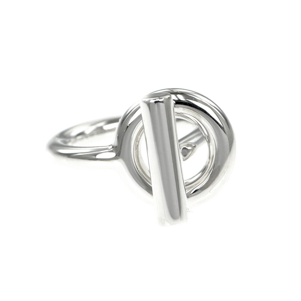 楽天市場】エルメス Hロゴ #52 リング・指輪 シルバー/K18YG