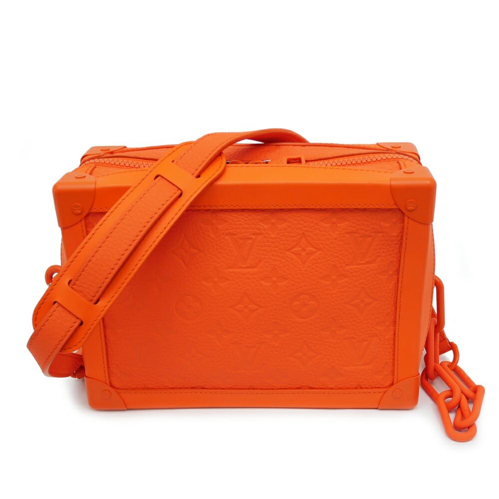 【最大限度３万円銀行割引引き換え証】【名東】【LOUIS VUITTON】ルイヴィトン トリヨンレザー ホンブルグ帽ブート M55297 オレンジ色 ヴァージル・アブロー Virgil Abloh 19AW 肩肉 御徒面子【中古】